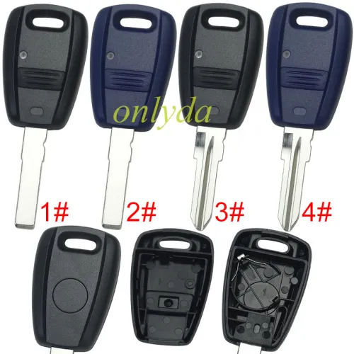 For Fiat remote key blank & 1 button with badge（can put TPX long chip), pls choose model
