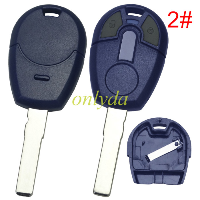 For Fiat 2 button key blank with SIP22/GT15 blade,with bagde(blade part can be separated) , pls choose model.