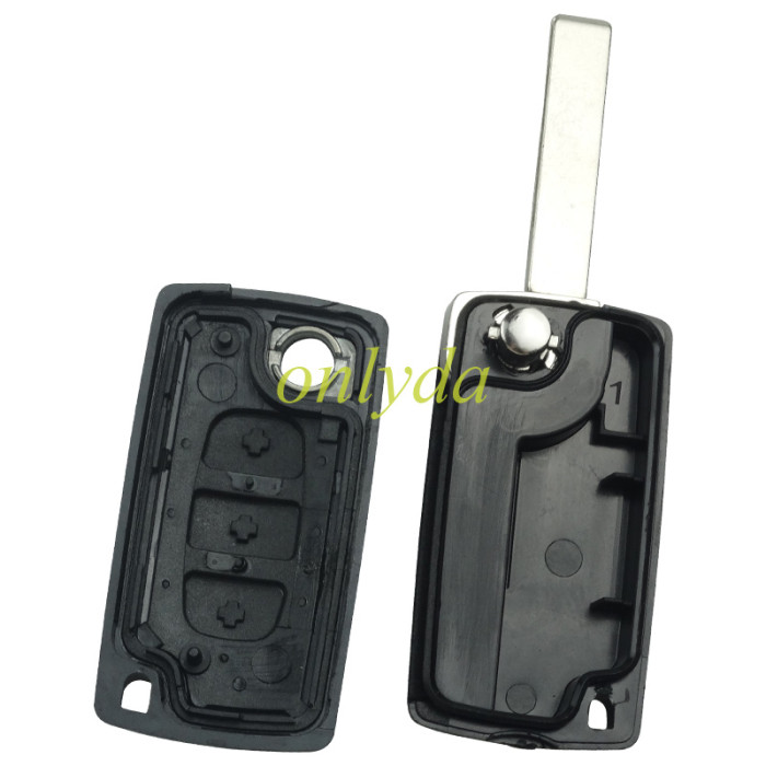 Super Stronger GTL shell  Fiat 3 buton remote key blank without battery clamp without bagde, pls choose blade