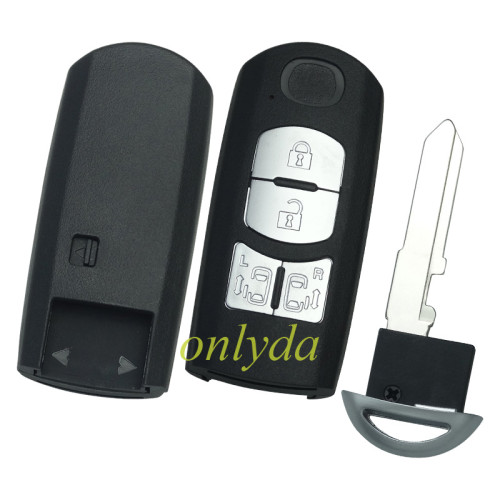 For Mazda  remote key blank with blade ( 3parts)，with badge place