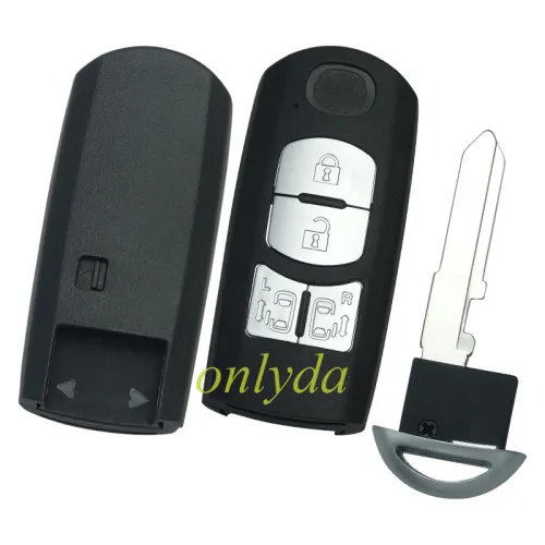 For Mazda  remote key blank with blade ( 3parts)，with badge place