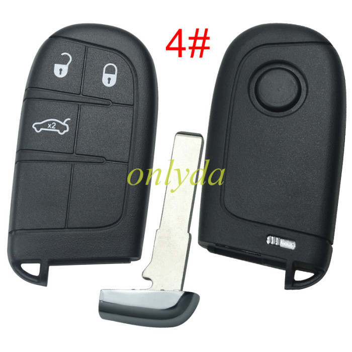 For Fiat  remtoe key blank round badge , pls choose button