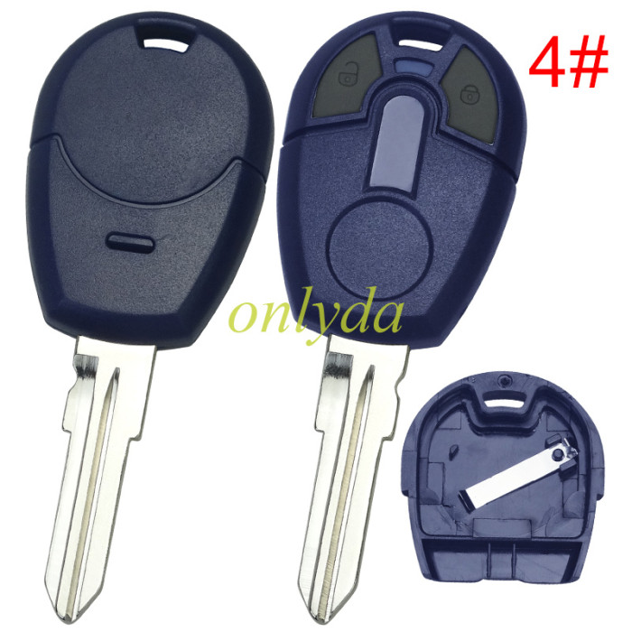 For Fiat 2 button key blank with SIP22/GT15 blade,with bagde(blade part can be separated) , pls choose model.