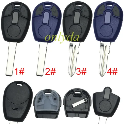 For Fiat 2 button key blank with SIP22/GT15 blade,with bagde(blade part can be separated) , pls choose model.