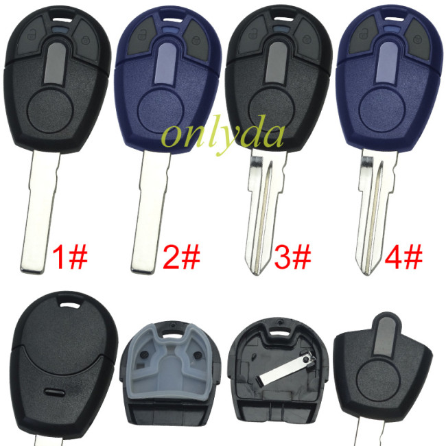 For Fiat 2 button key blank with SIP22/GT15 blade,with bagde(blade part can be separated) , pls choose model.