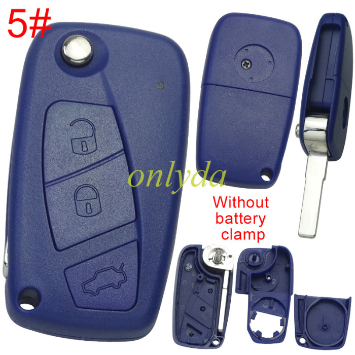 For Fiat  remote key blank without battery clamp with badge , pls choose model .