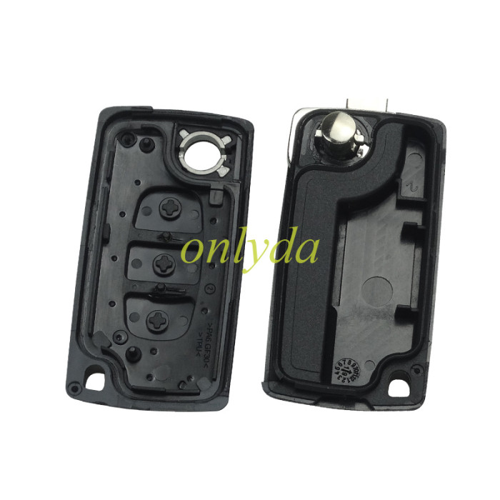 For Fiat 3 buton remote key blank without battery clamp without badge, pls choose blade