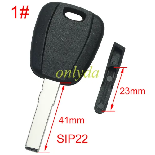 Super Stronger GTL shell  Fiat remote key blank & 1 button with SIP22/GT15R blade（can put TPX long chip)， pls choose model