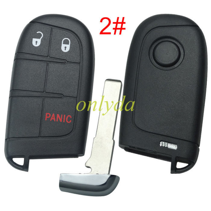 For Fiat  remtoe key blank round badge , pls choose button