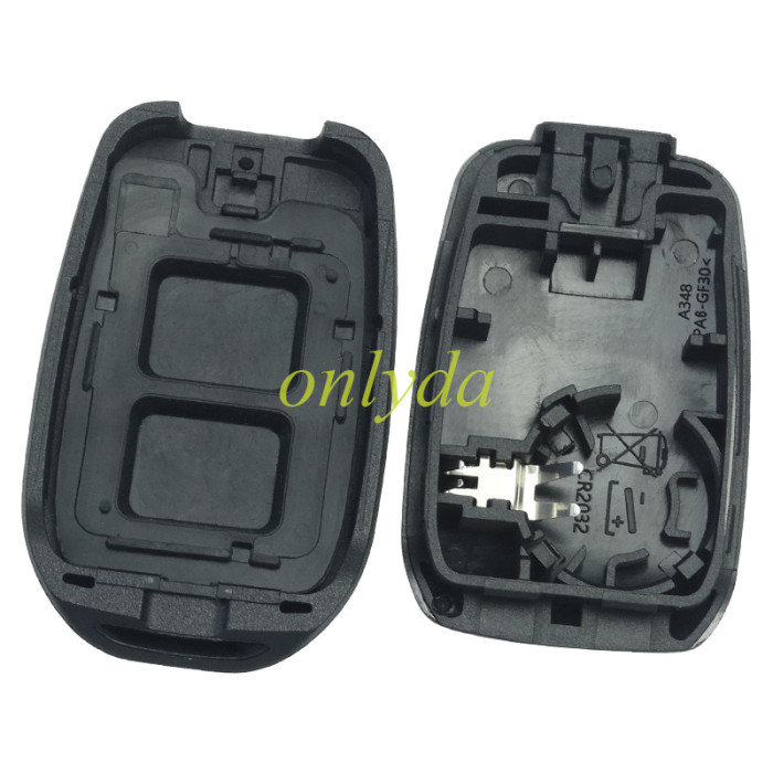 For Renault  Dacia 2 button remote key blank with logo with battery clamp , pls choose model.