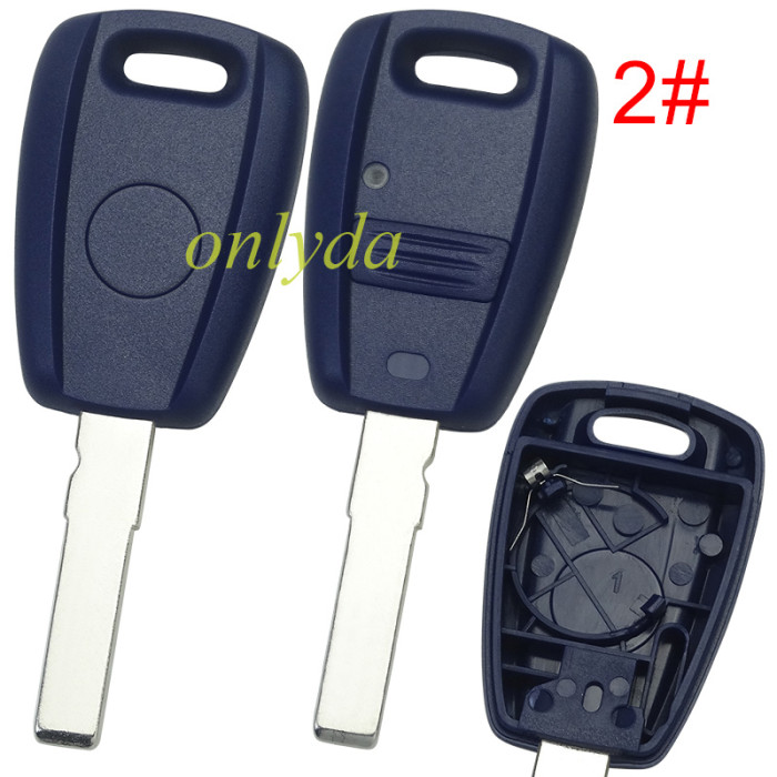For Fiat remote key blank & 1 button with badge（can put TPX long chip), pls choose model