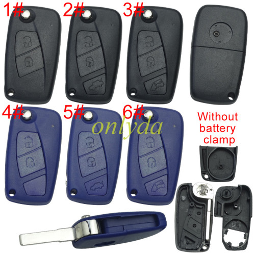 For Fiat  remote key blank without battery clamp with badge , pls choose model .