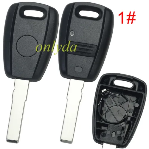 For Fiat remote key blank & 1 button with badge（can put TPX long chip), pls choose model