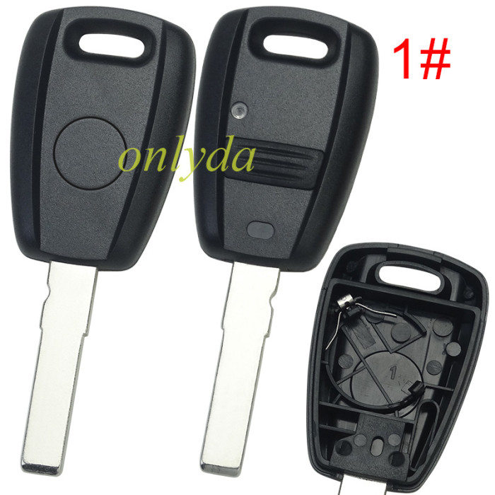 For Fiat remote key blank & 1 button with badge（can put TPX long chip), pls choose model