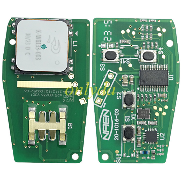 original Remote Control Key for Chevrolet S10 Max 2023 Proximity 3 Button 433mhz 47 CHIP HITAG3 7952