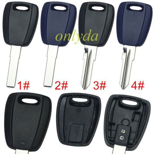 For Fiat transponder key blank-without badge（can put TPX long chip)， pls choose model