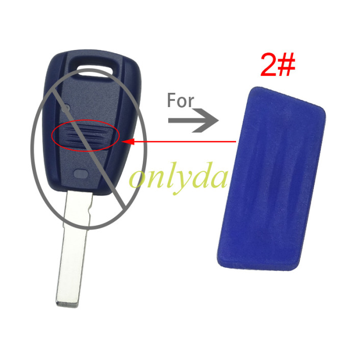 For Fiat 1 button remote key button（blue and black ）, pls choose color.