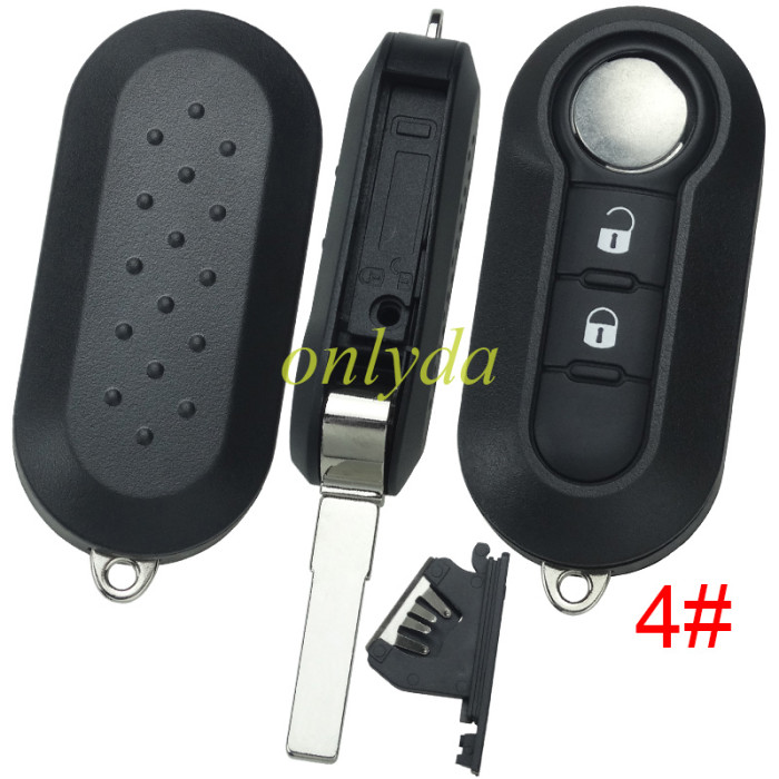 For Fiat 2/3 button remote key blank , pls choose model  (defult without black cap, if need the black cap, pls leave notes)