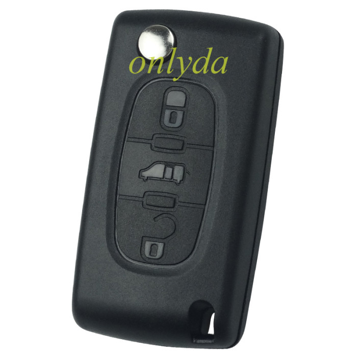 For Fiat 3 buton remote key blank without battery clamp without badge, pls choose blade