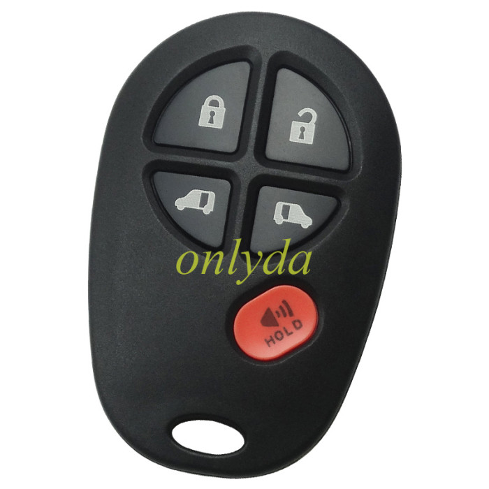 For Toyota   remote key with 315mhz  ID:GQ43VT20T IC:1470A-1T MEX:RLVTR5002-562 P/N: 89742-AA040 Tundra SEQUOIA 2005-2008 Avalon 2004-2008 Solara