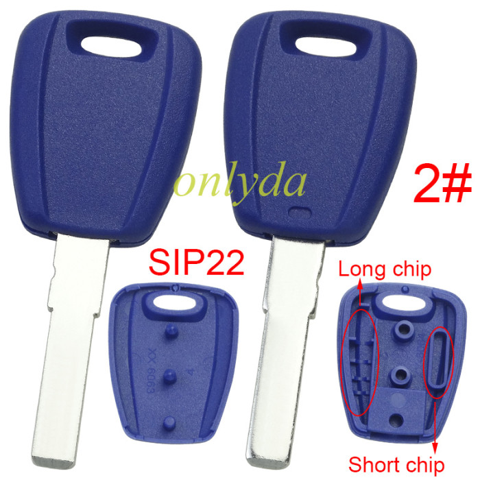 Super Stronger GTL shell  Fiat transponder key blank with SIP22/DT15R/GT10 blade, There are two chip slots （can put TPX long chip and short chip),  Pls choose model .