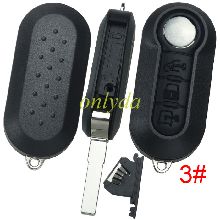 For Fiat 2/3 button remote key blank , pls choose model  (defult without black cap, if need the black cap, pls leave notes)