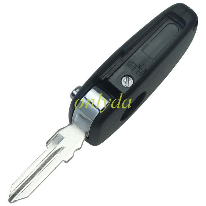 Super Stronger GTL shell  Fiat 2/3 button remote key blank with GT10 blade ,Side silver hook screw, with battery clamp with badge,  pls choose button