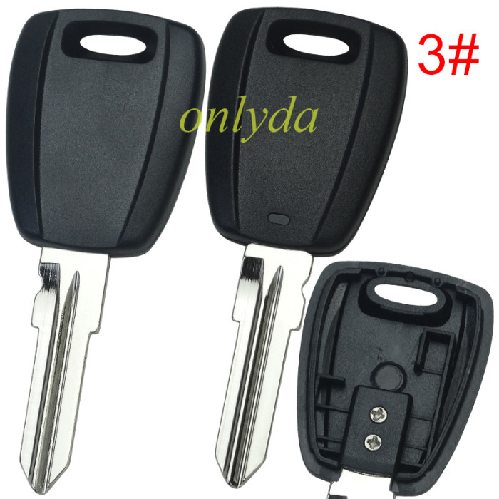 For Fiat transponder key blank-without badge（can put TPX long chip)， pls choose model