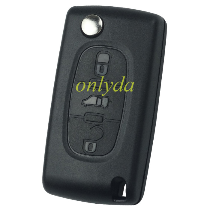 Super Stronger GTL shell  Fiat 3 buton remote key blank with battery clamp without badge, pls choose blade