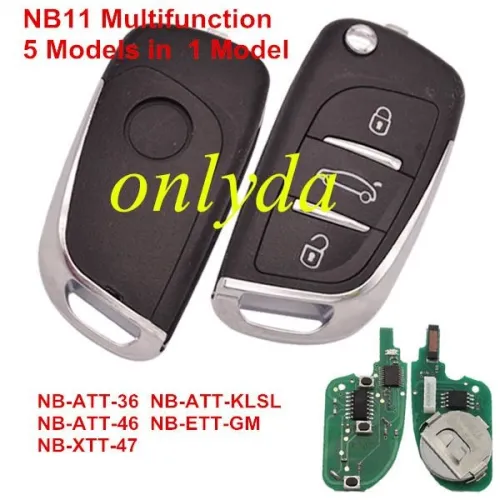 5pcs/lot keyDIY brand   NB11 Multifunction 3 button remote key