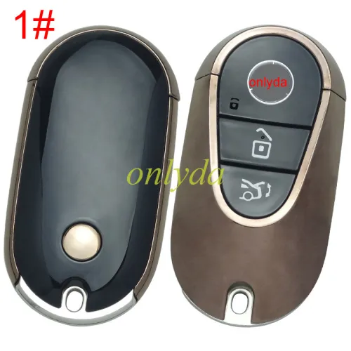 For Benz 3 button remote key shell with badge,golden color, pls choose model .