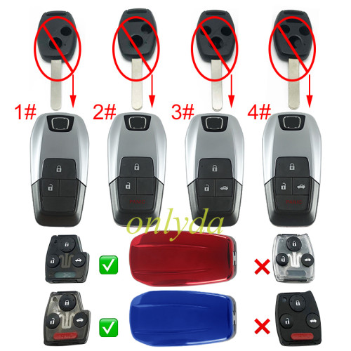 For Honda modified remote key blank , please choose the button