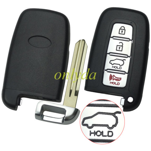 For Kia 3+1 button remote key blank