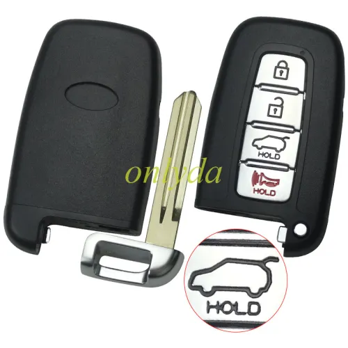 For Kia 3+1 button remote key blank