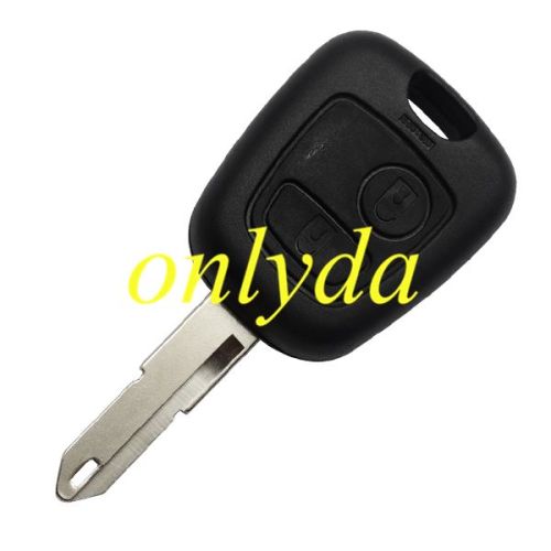 For Peugeot Citroen 2 button remote key shell without badge, blade NE73
