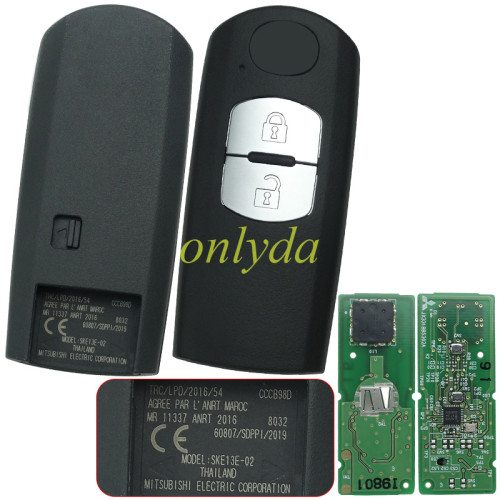 For Mazda 2 button Keyless Smart remote key with 315mhz with hitag pro 49 chip