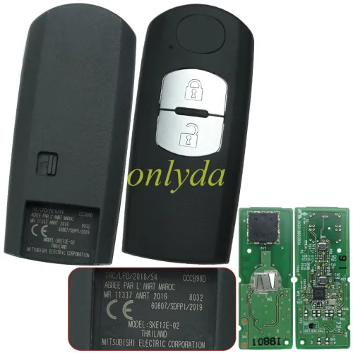 For Mazda 2 button Keyless Smart remote key with 315mhz with hitag pro 49 chip