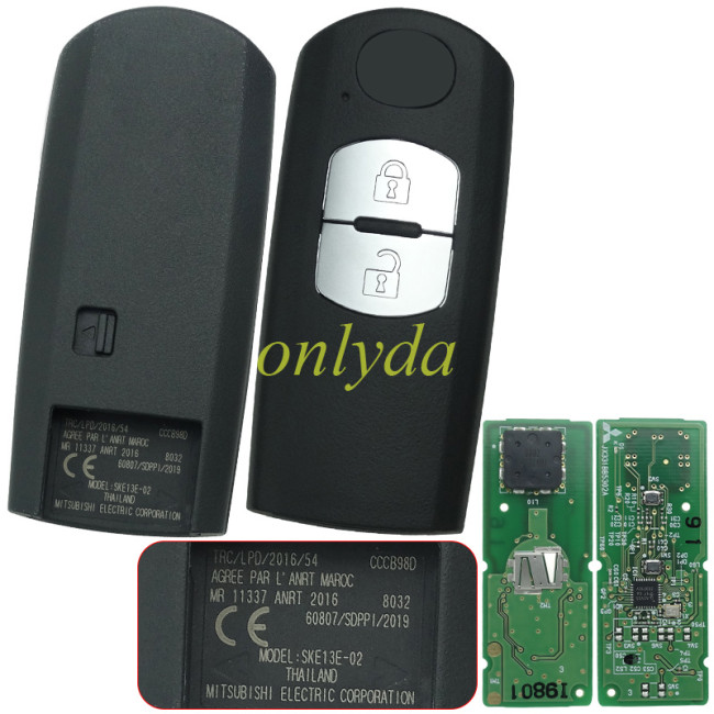 For Mazda 2 button Keyless Smart remote key with 315mhz with hitag pro 49 chip