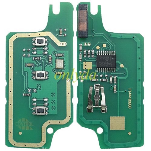 KYDZ brand Peugeot CE0536 3 Button Flip  Remote Key with 46 chip  ASK model  with VA2 and HU83 blade, trunk and light button , please choose the key shell