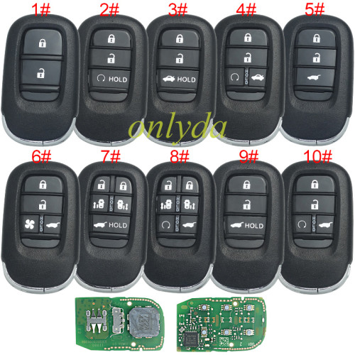 original HONDA OEM Board Smart Prox Remote Key Fob for Honda Accord CIVIC 2022 2023 KR5TP-4  4A 433MHZ/313.8MHZ for2022 remote key, pls choose mhz