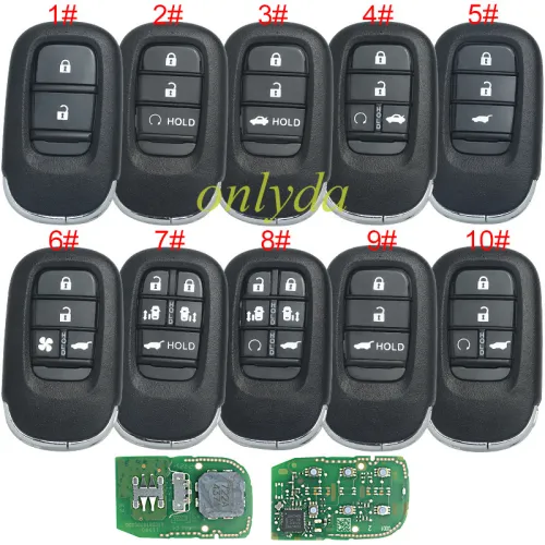 original HONDA OEM Board Smart Prox Remote Key Fob for Honda Accord CIVIC 2022 2023 KR5TP-4  4A 433MHZ/313.8MHZ for2022 remote key, pls choose mhz