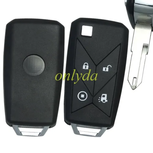 For Renault remote key shell with 4 button with badge，with blade