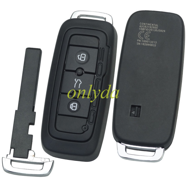 For Qoros original key shell with 3 button 