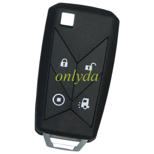 For Renault remote key shell with 4 button with badge，with blade