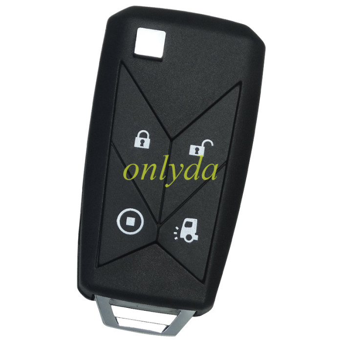 For Renault remote key shell with 4 button with badge，with blade