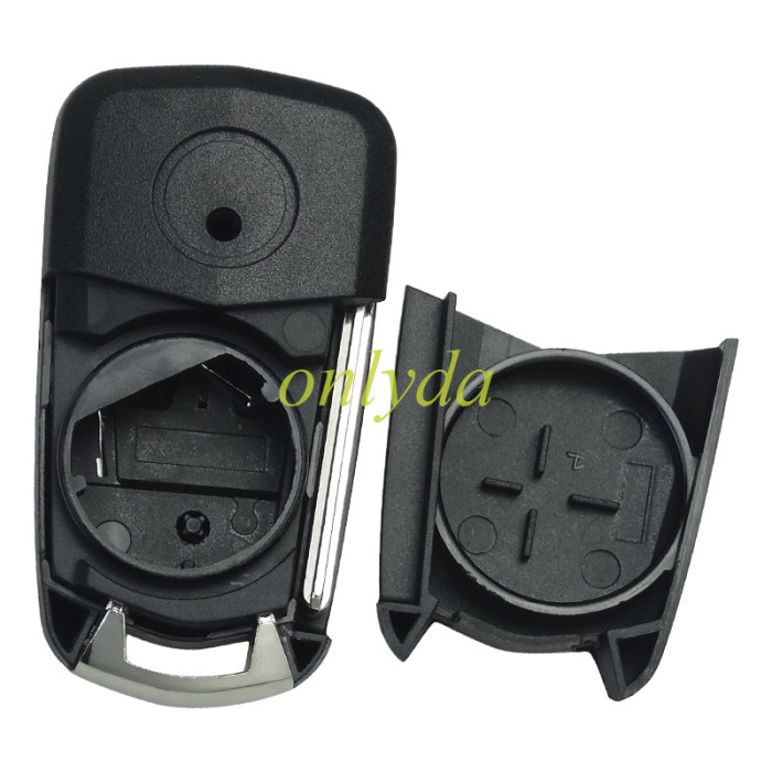 For Opel 3 button remote key shell with round badge place, blade HU43