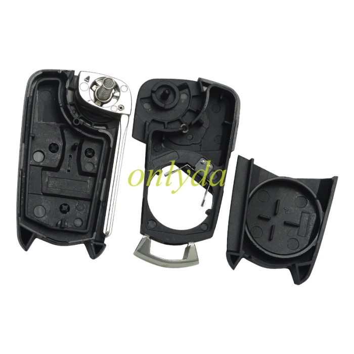 For Opel 3 button remote key shell with round badge place, blade HU43