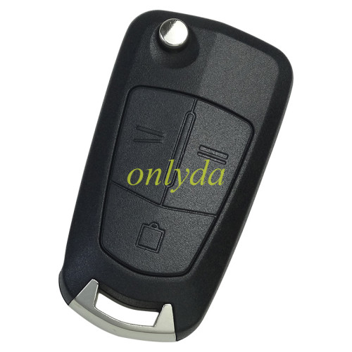 For Opel 3 button remote key shell with round badge place, blade HU43