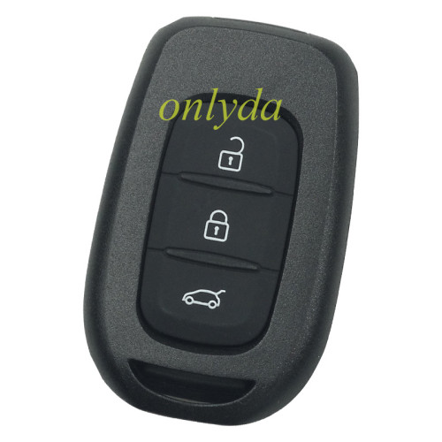 For Renault  Dacia 3 button remote key blank with badge with battery clamp