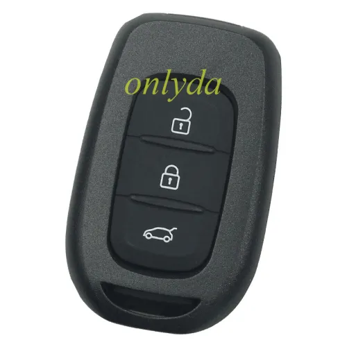 For Renault  Dacia 3 button remote key blank with badge with battery clamp